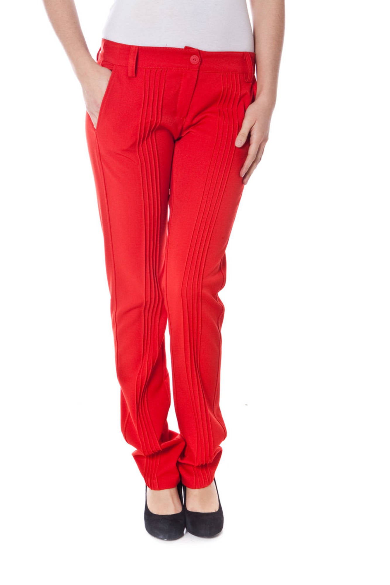 DENNY ROSE PANTALON FEMME ROUGE-0