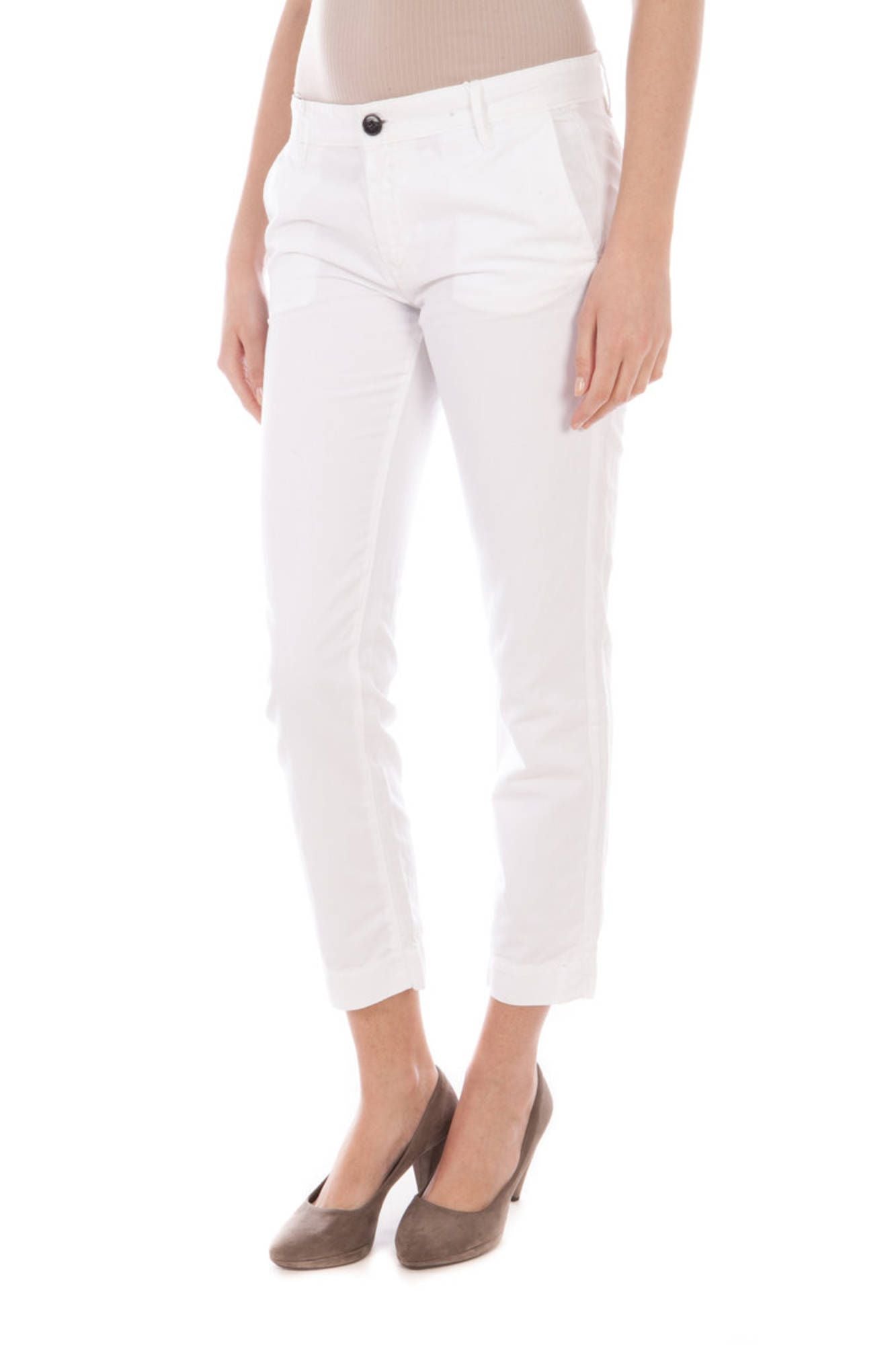 PANTALON FEMME FRED PERRY BLANC-1