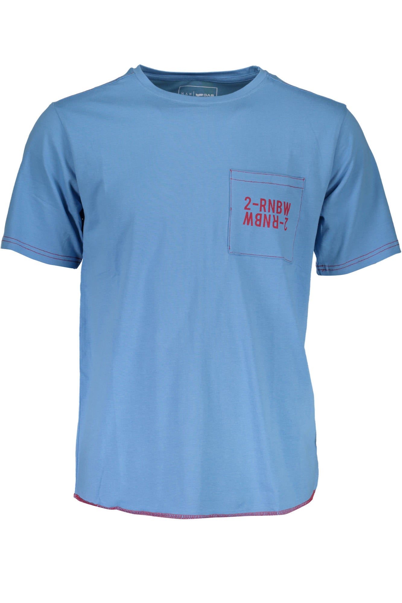 GAS T-SHIRT MANCHES COURTES HOMME BLEU CLAIR-0