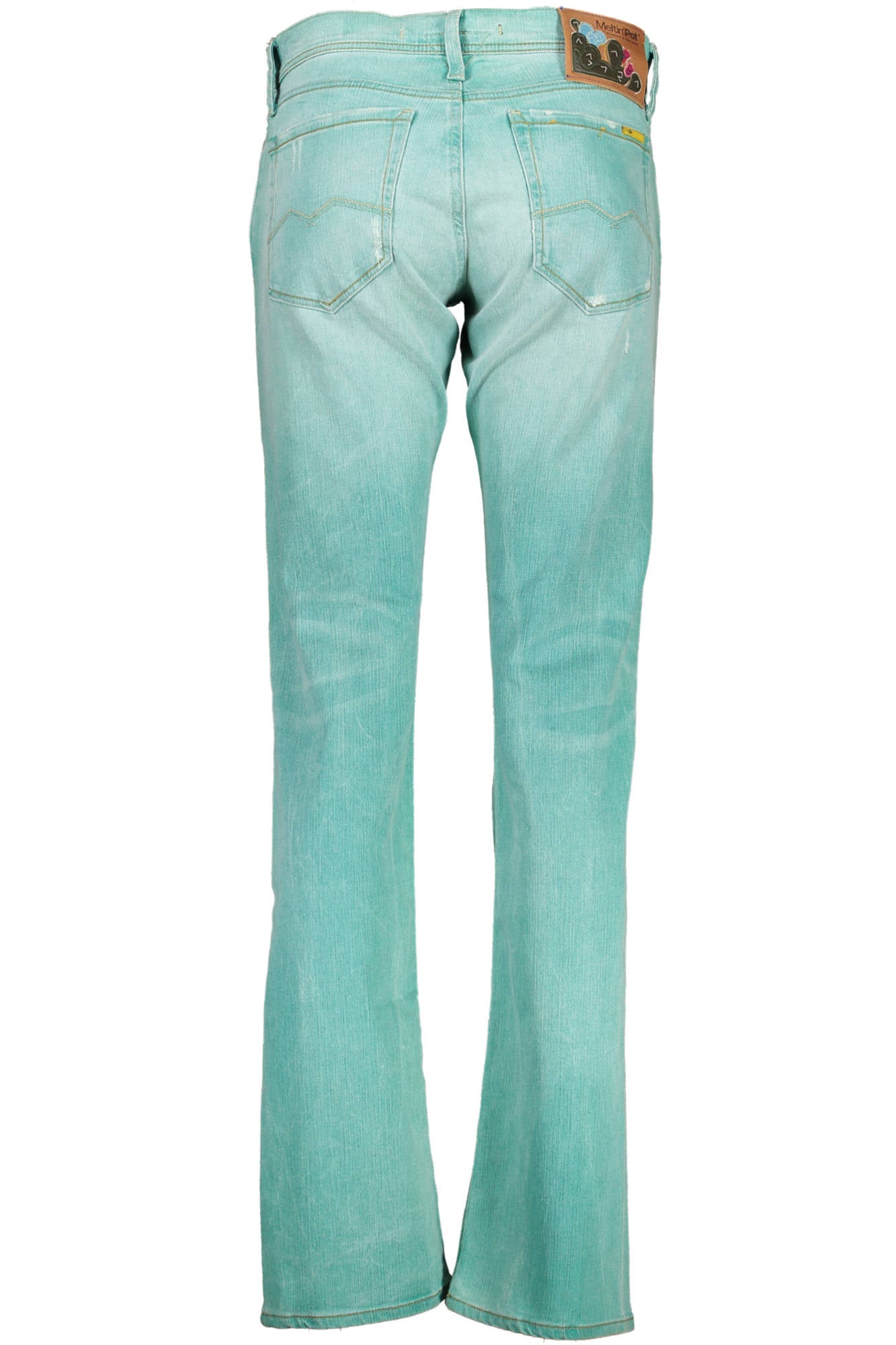 MELTIN&#39;POT JEANS DENIM VERT HOMME-1